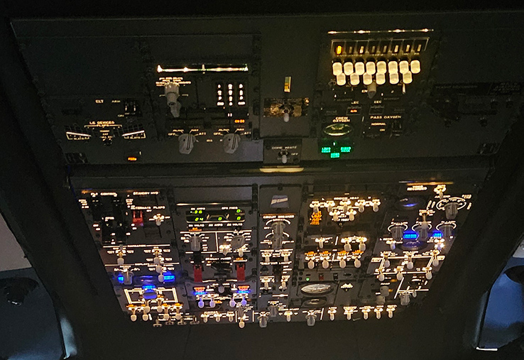 Overhead Panel Switch Close-Up